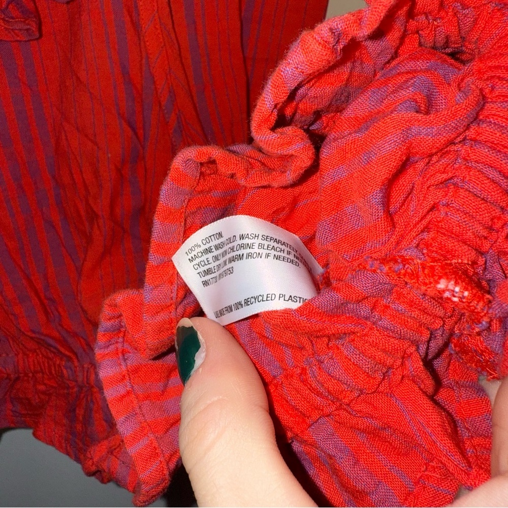 NWT Target Universal Thread Red Ruffle Short Sleeve Top - Picture 4 of 5